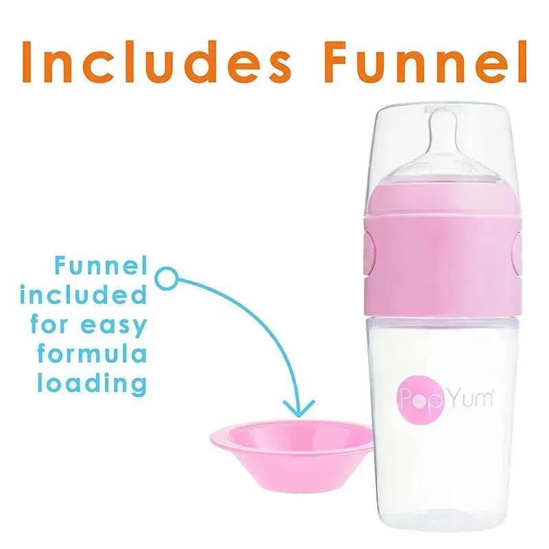 Popyum - 2Pk Anti-Colic Formula Making Baby Bottle 9 Oz, Pastel Purple - Image 3