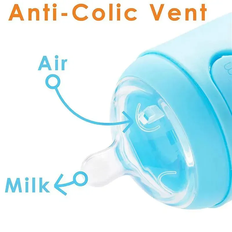 Popyum - 2Pk Anti-Colic Formula Making Baby Bottle 9Oz, Sky Blue - Image 5