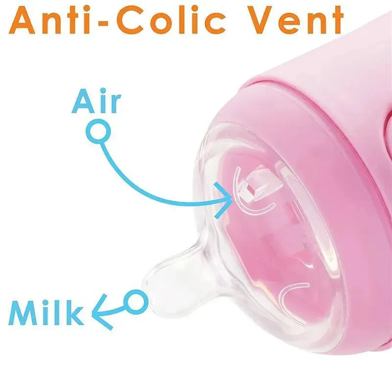 Popyum - 3Pk Anti-Colic Formula Making Baby Bottle 5 Oz, Pastel Purple - Image 5