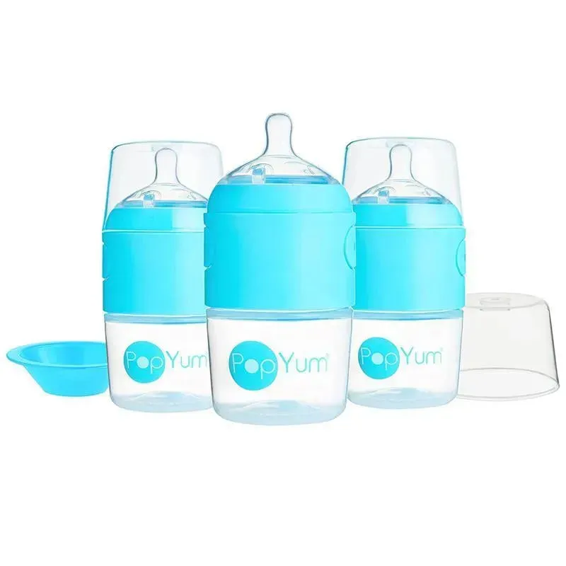 Popyum - 3Pk Anti-Colic Formula Making Baby Bottle 5 Oz, Sky Blue - Image 2