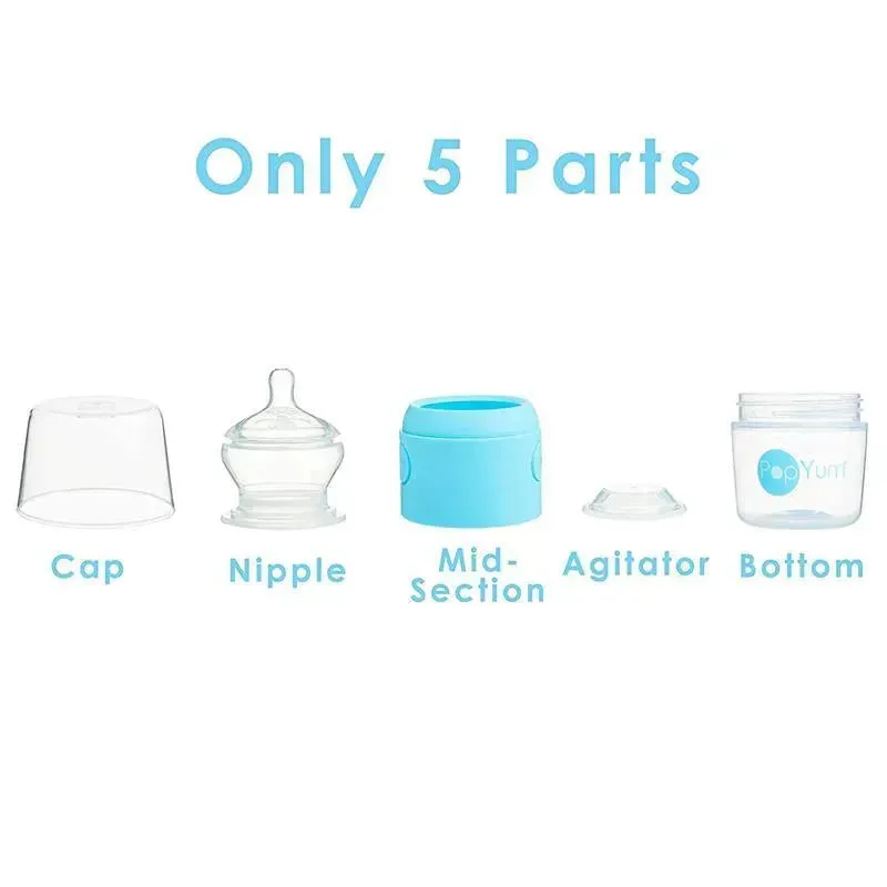 Popyum - 3Pk Anti-Colic Formula Making Baby Bottle 5 Oz, Sky Blue - Image 4