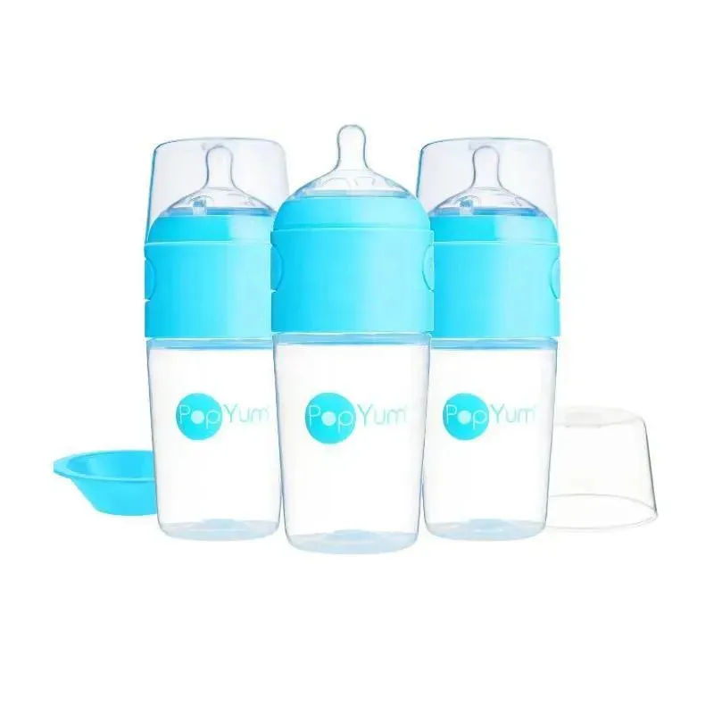 Popyum - 3Pk Anti-Colic Formula Making Baby Bottle 9 Oz, Sky Blue - Image 5