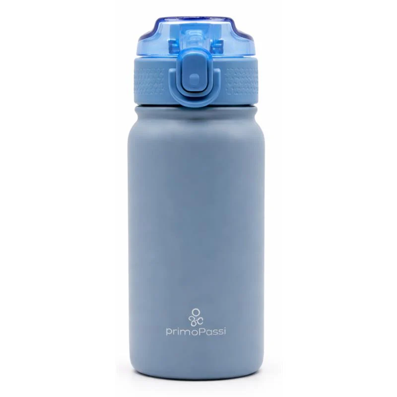 Primo Passi 12 oz Kids Insulated Straw Water Bottle, Blue