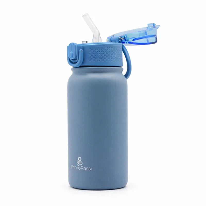 Primo Passi 12 oz Kids Insulated Straw Water Bottle, Blue - Image 7