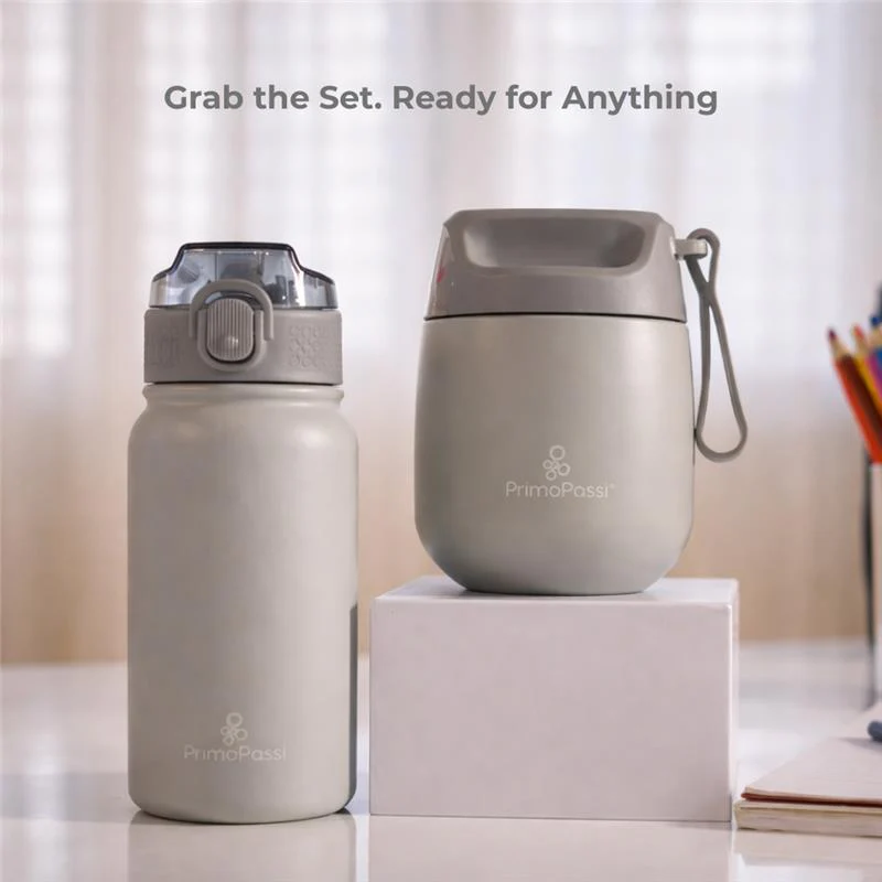 Primo Passi 12 oz Kids Insulated Straw Water Bottle, Gray - Image 8