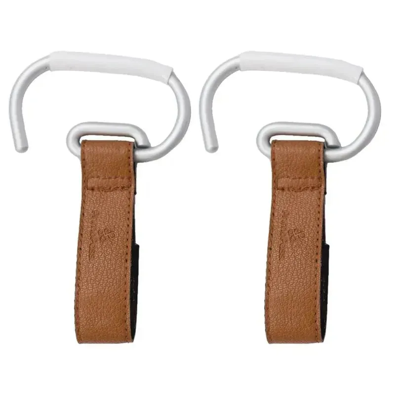 Primo Passi - 2Pk Leather Stroller Hook Camel
