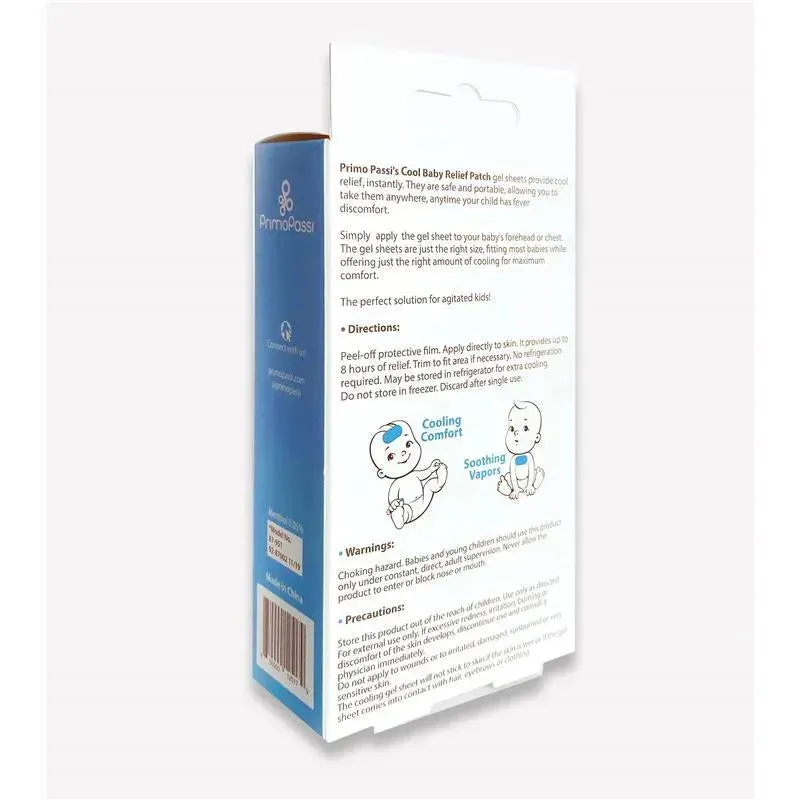 Primo Passi - 5Pk Baby Instant Cooling Relief Gel Patches for Fever - Image 7