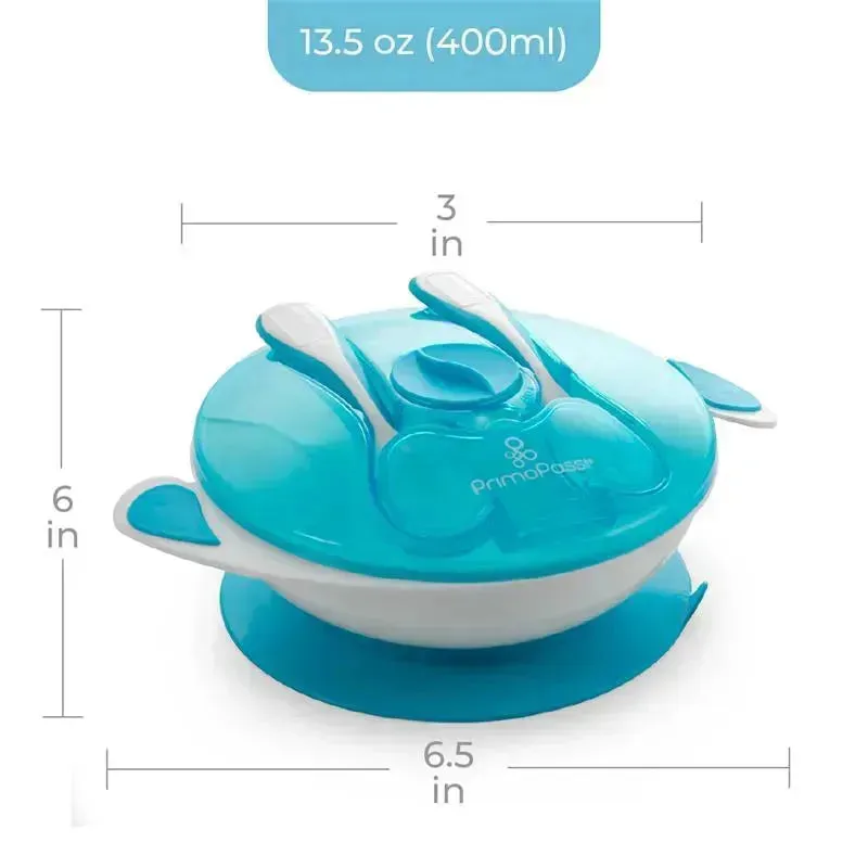 Primo Passi - Baby Suction Bowl Feeding Set, Blue - Image 4
