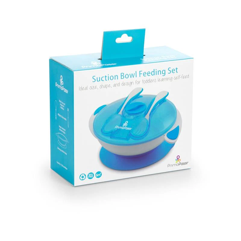 Primo Passi - Baby Suction Bowl Feeding Set, Blue - Image 5
