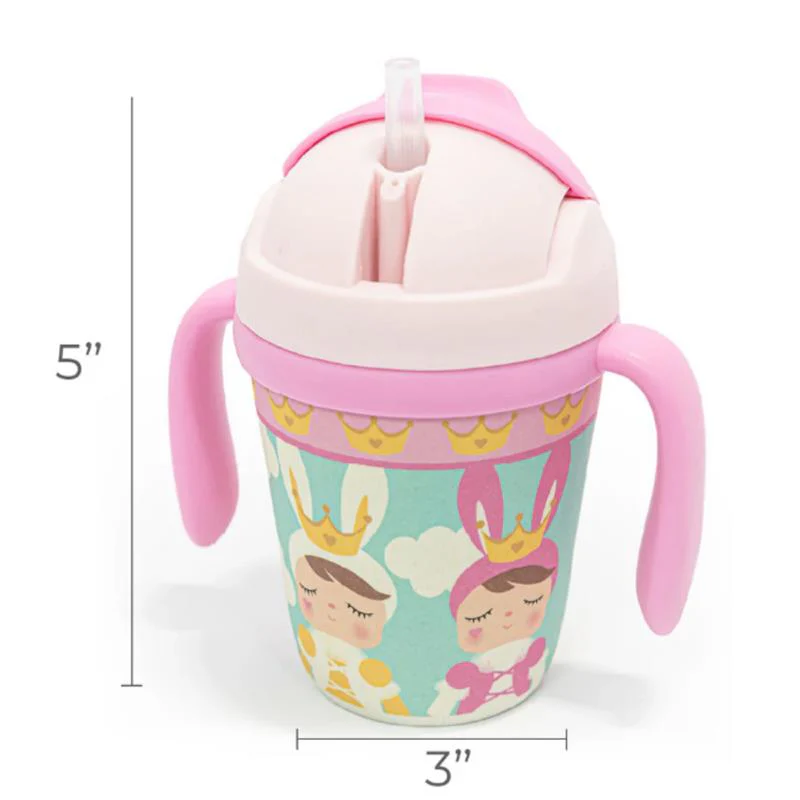 Primo Passi - Bamboo Fiber Kids Cup With Handle/Straw, Metoo - Image 8