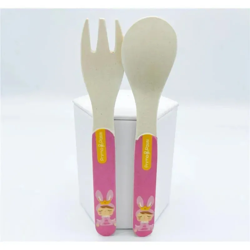 Primo Passi - Bamboo Fiber Kids Spoon & Fork, Metoo - Image 4