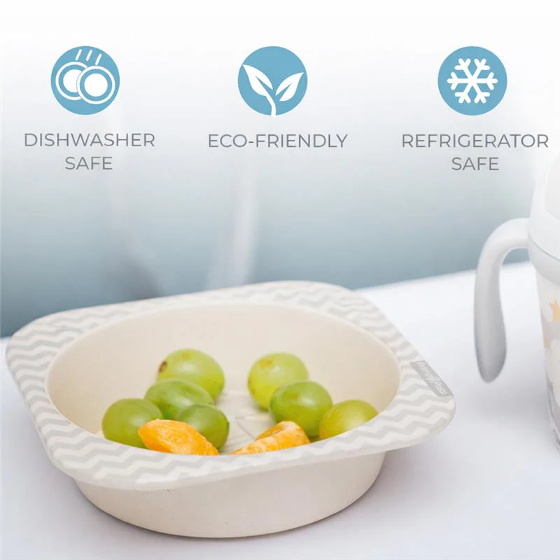 Primo Passi - Bamboo Fiber Kids Square Bowl, Little Elephant - Image 3