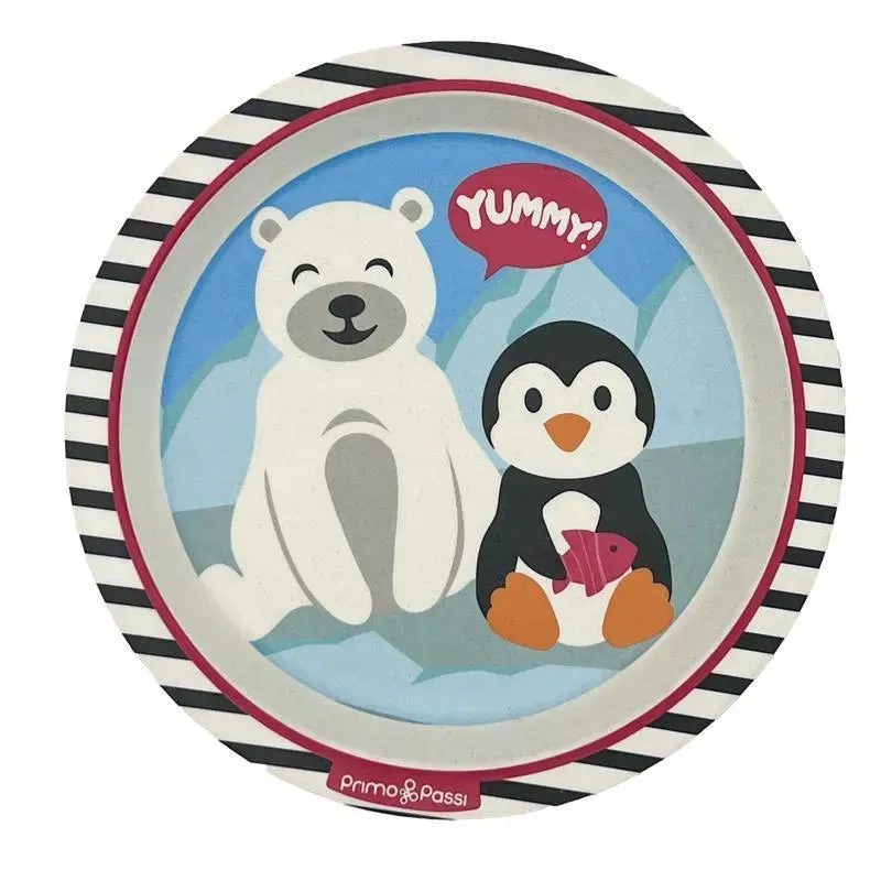 Primo Passi - Bamboo Fiber Kids Suction Winter Friends Plate