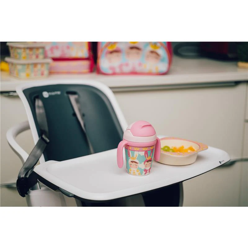 Primo Passi - Bamboo Fiber Kids Super Combo - Divided Square Plate, Square Bowl, Fork&Spoon, And 3 Food Container With Lids - Metoo - Image 4