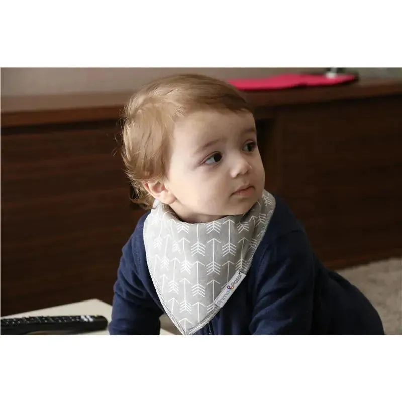 Primo Passi - 2Pk White Arrow/Yellow Triangle Bandana Bib - Image 2