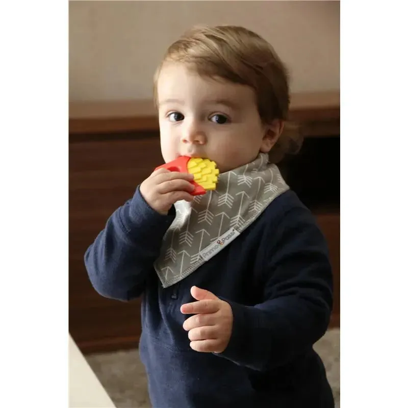 Primo Passi - 2Pk White Arrow/Yellow Triangle Bandana Bib - Image 3