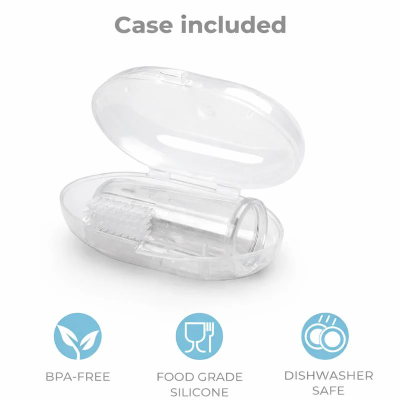 Primo Passi - Finger Silicone Toothbrush with Case Holder - Image 4