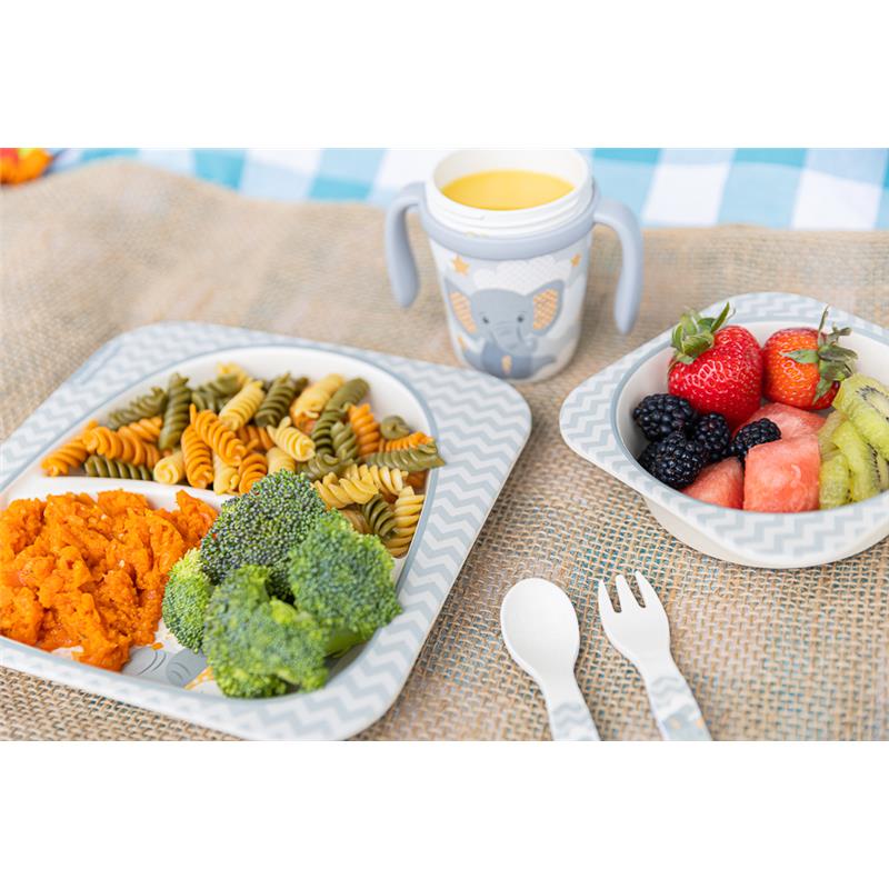 Primo Passi - Kids Bamboo Set Suction Plate & Cup, Little Elephant - Image 5