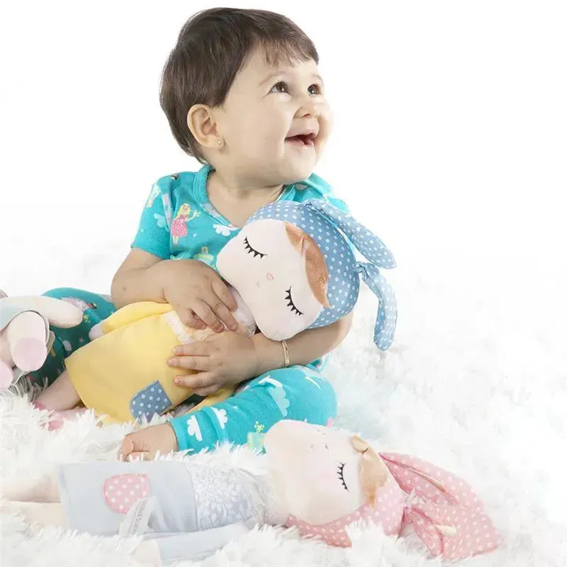Primo Passi - 13' Metoo Angela Plush Doll Sleeping Baby Girl, Yellow - Image 3