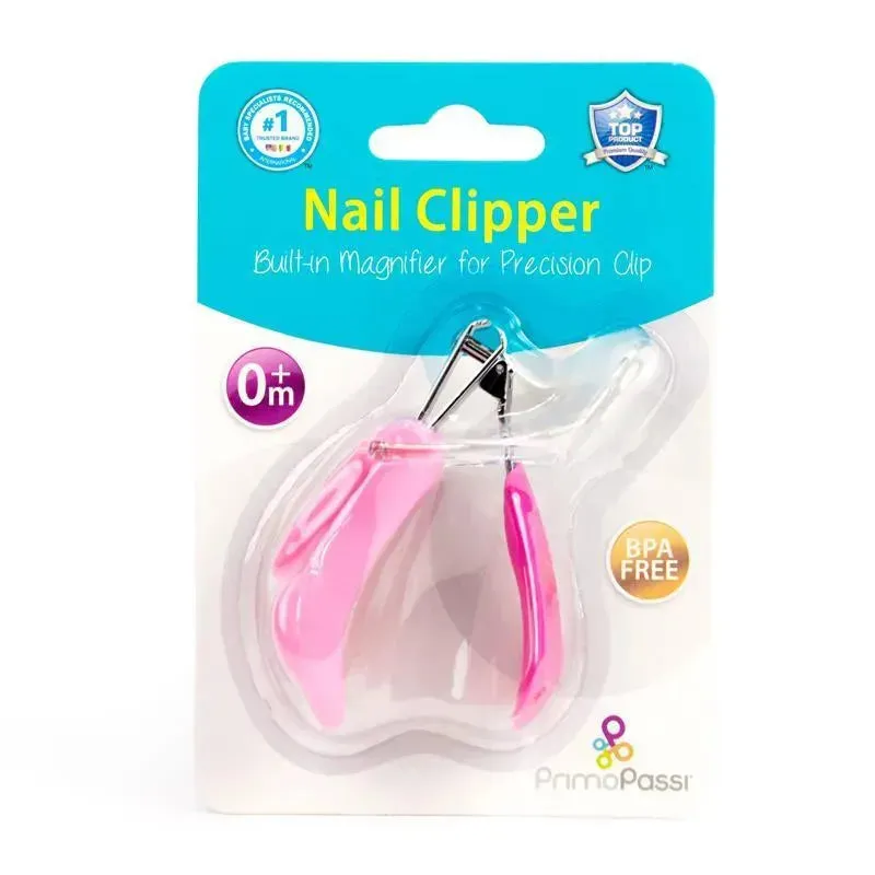Primo Passi - Pink Baby Nail Clipper With Magnifier. - Image 4
