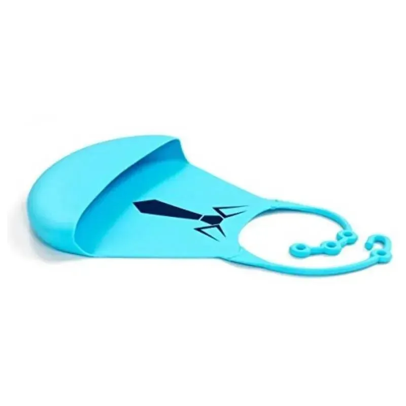 Primo Passi - Silicone Baby Bib, Blue Tie - Image 3