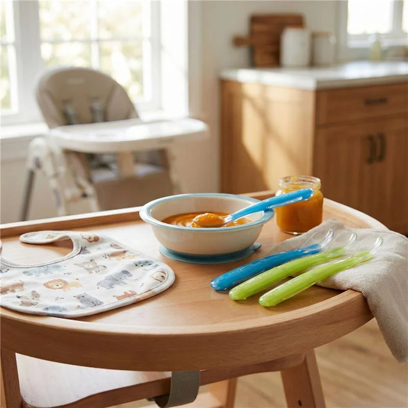 Primo Passi - 4Pk Silicone Spoon, Blue/Green - Image 3