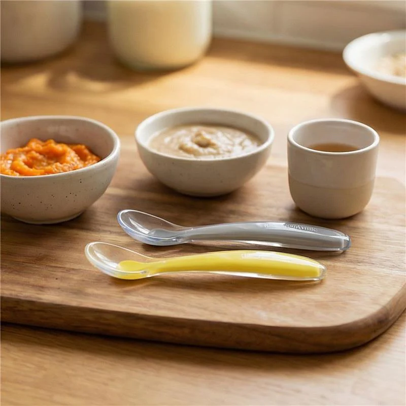 Primo Passi - 4Pk Silicone Spoon, Grey/Yellow - Image 5