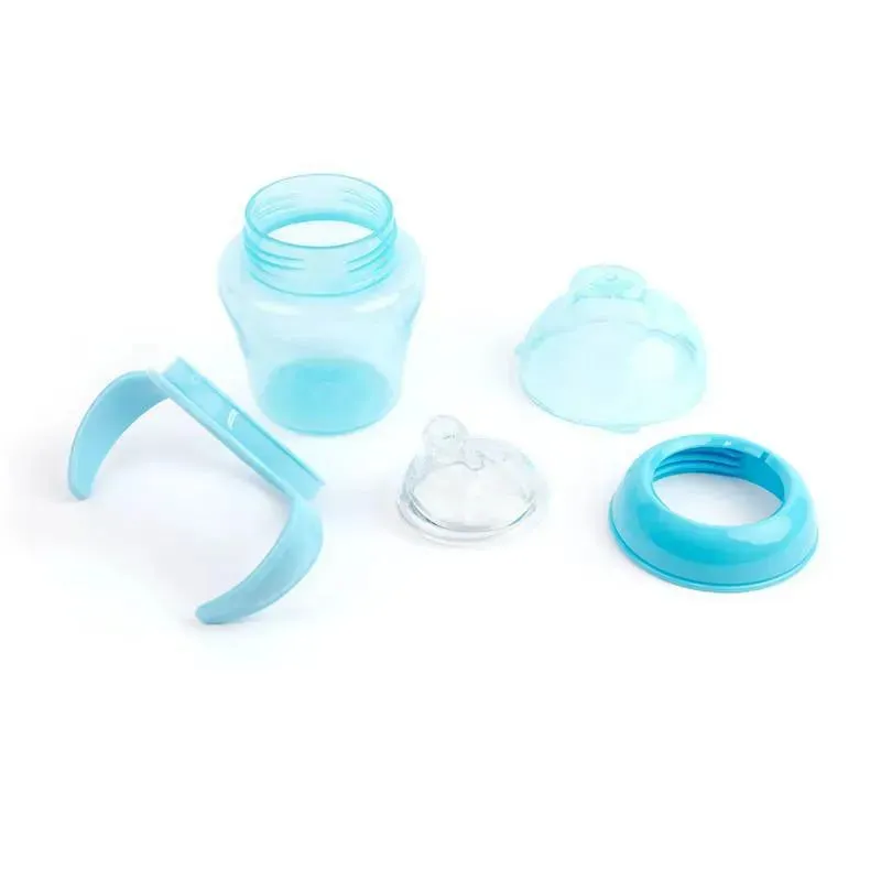 Primo Passi - 2Pk Blue Sippy Cups 4M, 5 Oz - Image 2