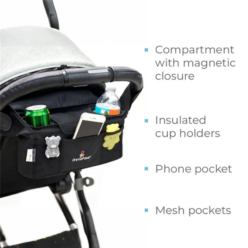 Primo Passi - Baby Stroller Handle Organizer, Black - Image 3