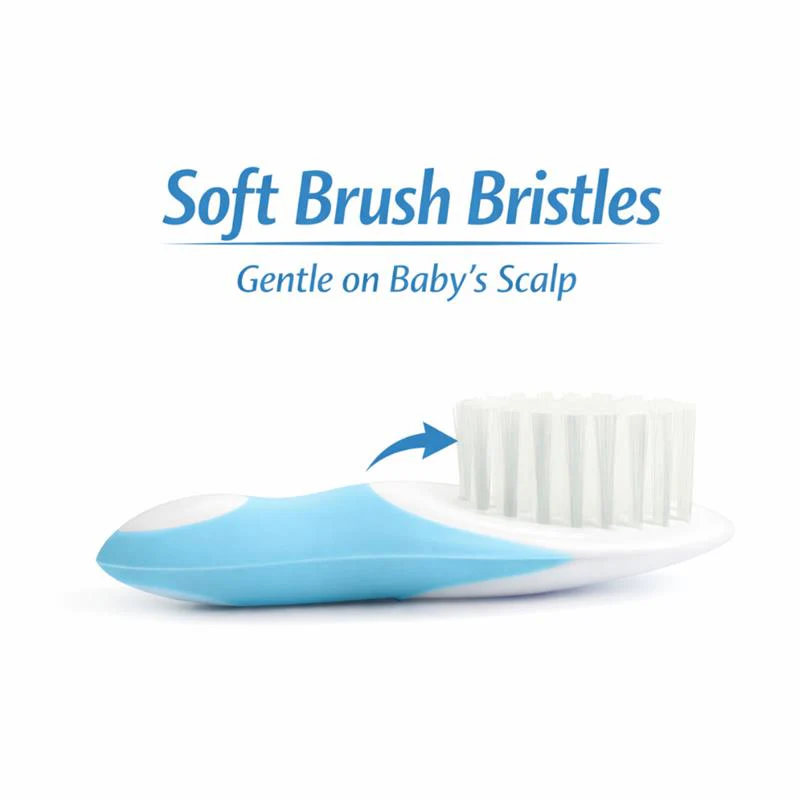 Primo Passi - Super Soft Blue Baby Comb & Brush Set - Image 4