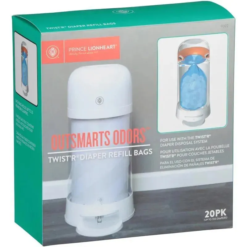 Prince Lionheart - Twist'r Diaper Disposal Refill Bags - 20 pk