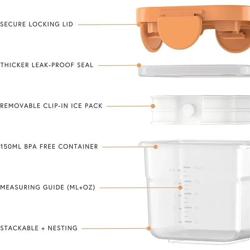 Quark - 3Pk Storrii Baby Food Containers with Lids, 5 oz - Image 2