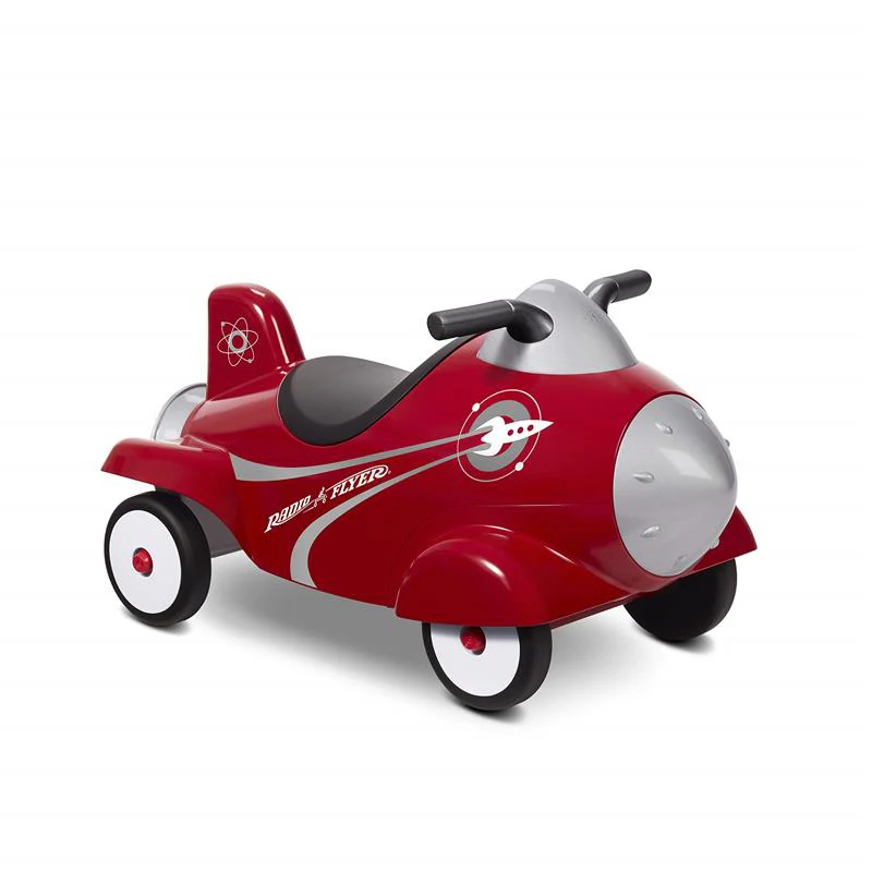 Radio Flyer - Retro Rocket Ride-On Toy, Push Car with Sounds - Image 2