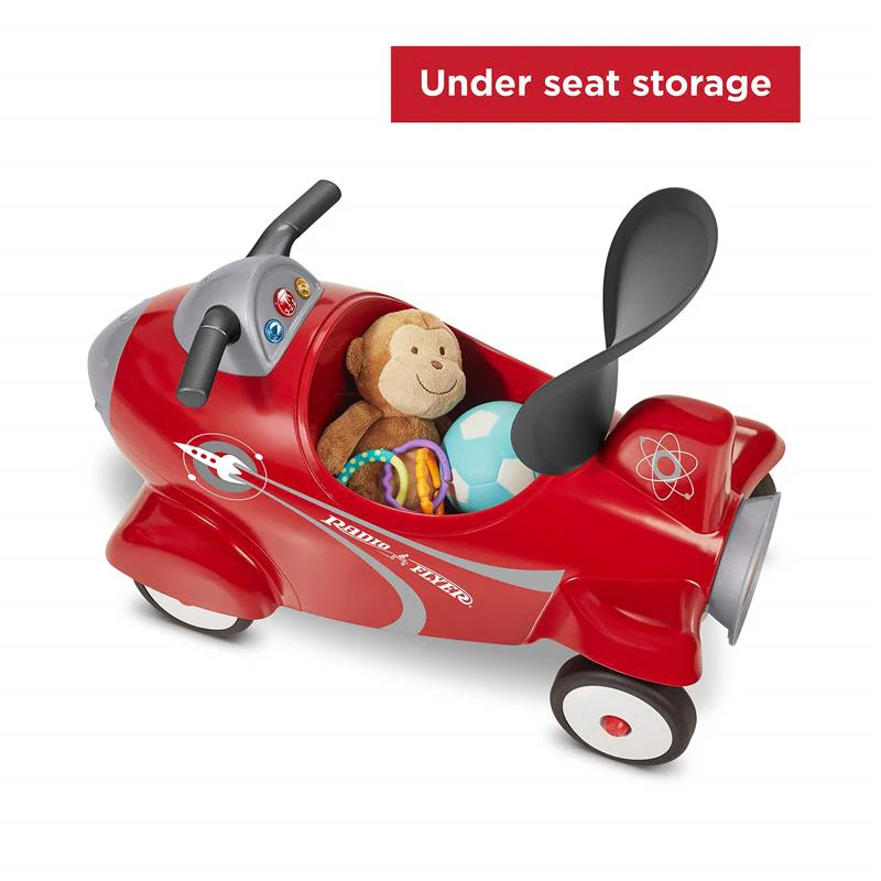Radio Flyer - Retro Rocket Ride-On Toy, Push Car with Sounds - Image 6