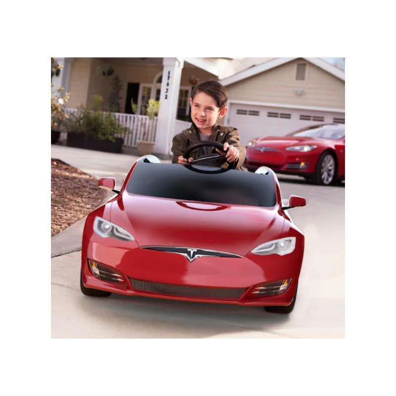 Radio Flyer - Tesla Model S for Kids, Red Metallic - Image 2