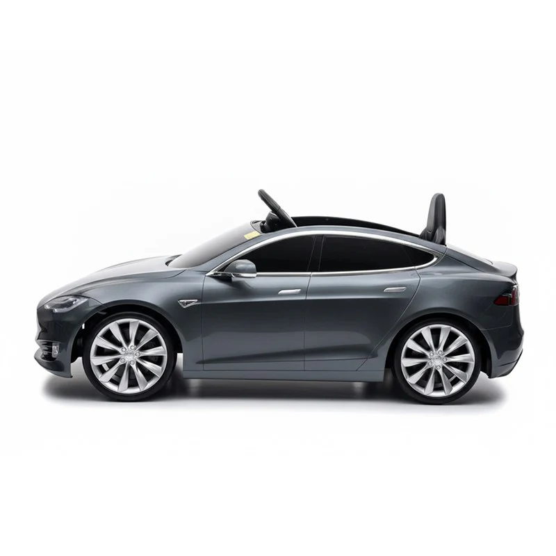 Radio Flyer - Tesla Model S for Kids Electric Car, Silver Metallic - Image 4