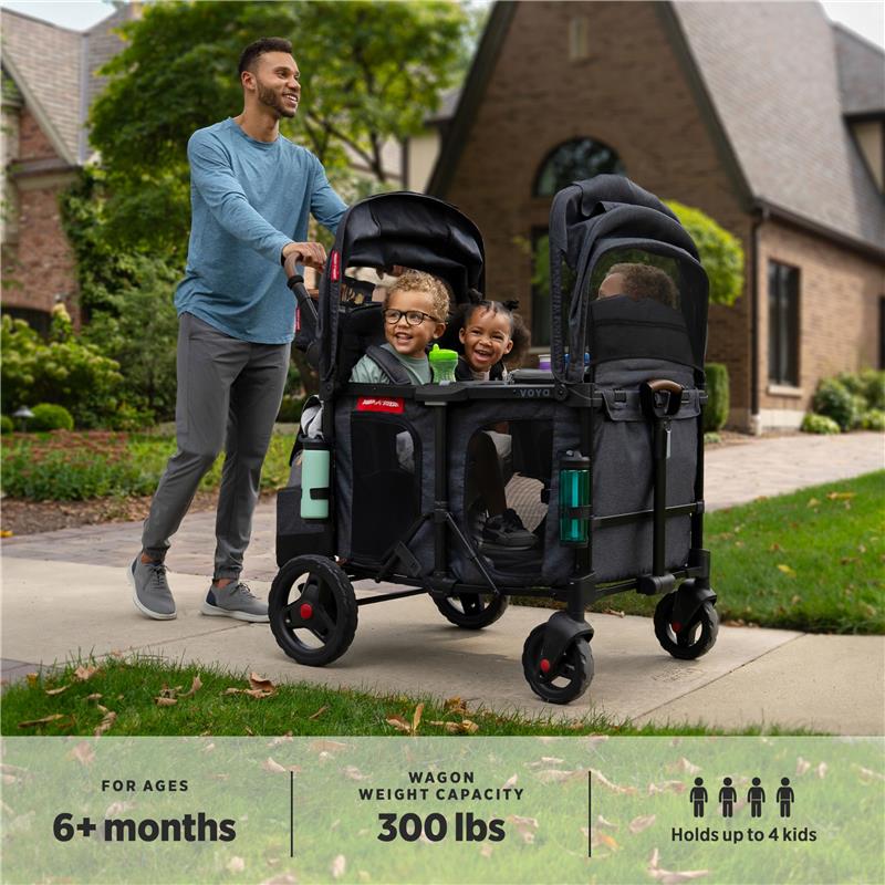 Radio Flyer - Voya XT Baby Stroller Wagon, Gray - Image 2