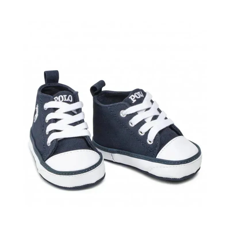 Ralph Lauren Baby - Boy Hamptyn High-Top Sneaker Crib Shoes, Navy
