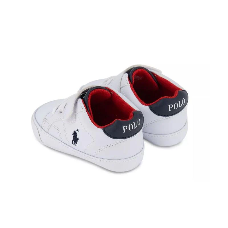 Ralph Lauren Baby - Boy Logo Pre Walker Shoes, White - Image 2