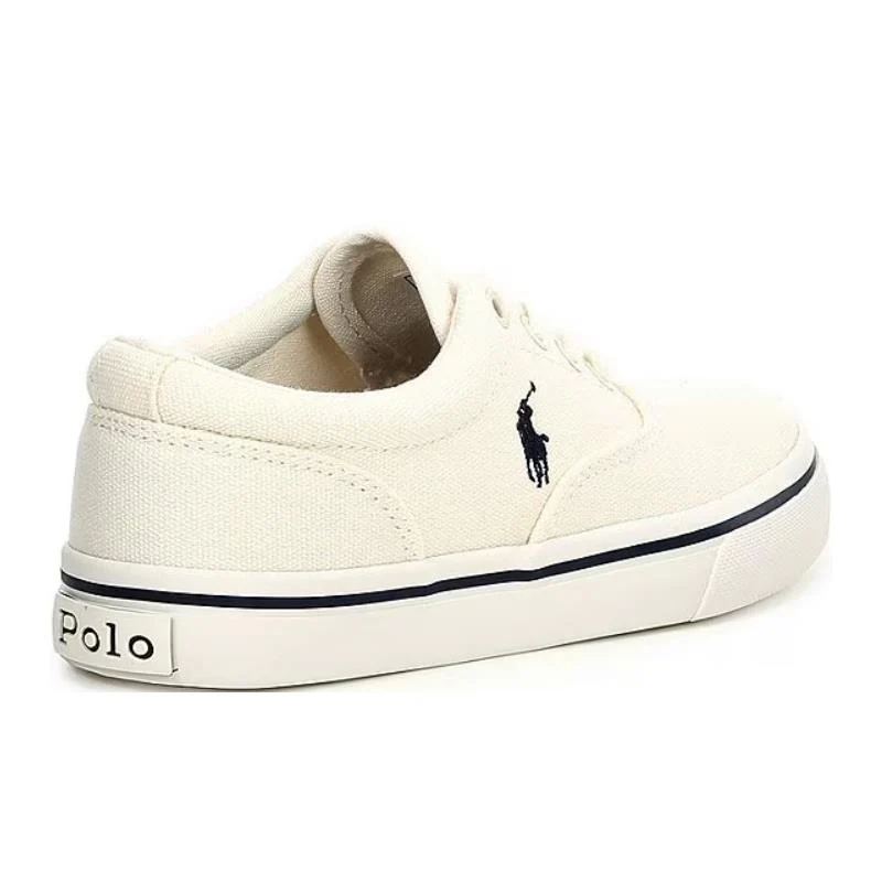 Ralph Lauren Baby - Boy Vulcanized Keaton Cream Canvas W/ Navy - Image 2