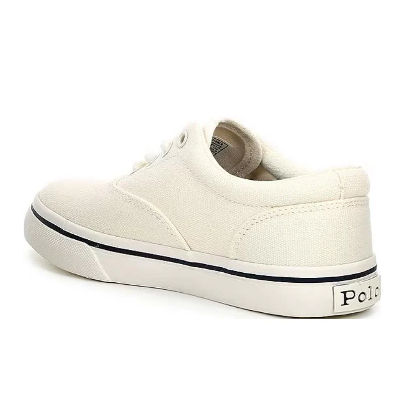 Ralph Lauren Baby - Boy Vulcanized Keaton Cream Canvas W/ Navy - Image 3
