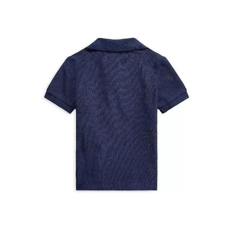 Ralph Lauren Baby - Boys Big Pony Polo Shirt, French Navy - Image 2