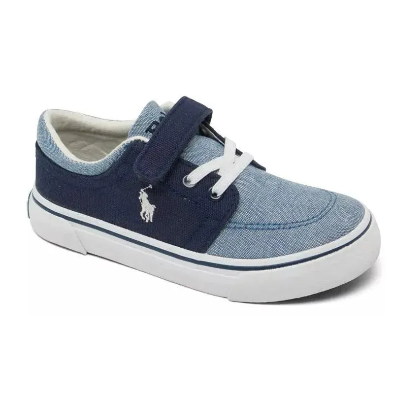 Ralph Lauren Baby - Boys Faxon Stay-Put Closure Casual Sneakers, Blue