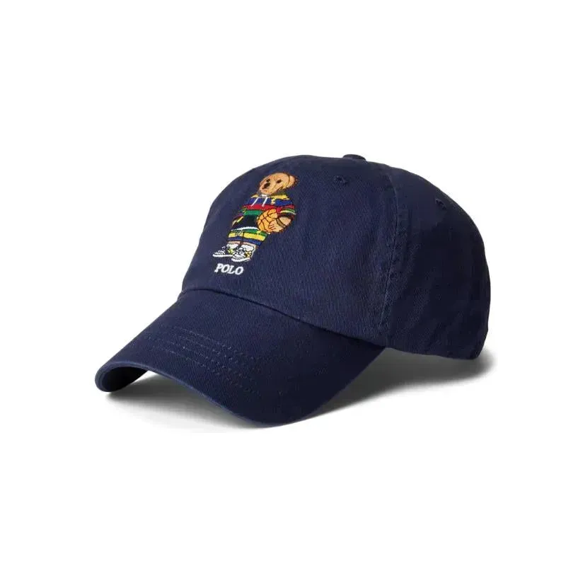 Ralph Lauren Baby - Classic New Bond Chino Novelty Bear Graphic Sport Cap Navy