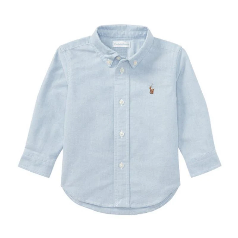 Ralph Lauren Baby Cotton Oxford Long Sleeve, Blue