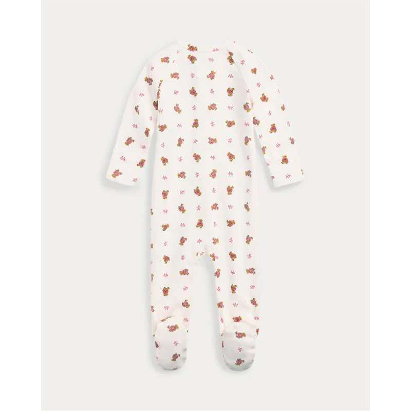 Ralph Lauren Baby Long-Sleeve Cotton Interlock Novelty Bear Printed Zip Coverall - Image 2