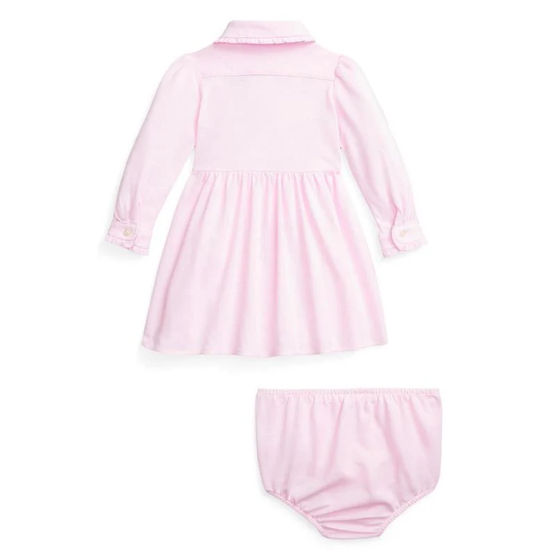 Ralph Lauren Baby - Long-Sleeve Mesh Knit Shirt Dress - Image 2