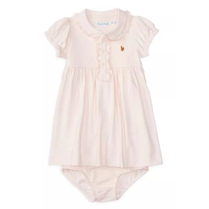Ralph Lauren Baby - Ruffled Polo Dress & Bloomer Set, Delicate Pink
