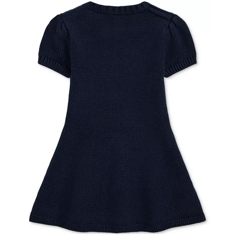 Ralph Lauren Baby - Short-Sleeve Combed Cotton Flag Sweater Dress - Image 2