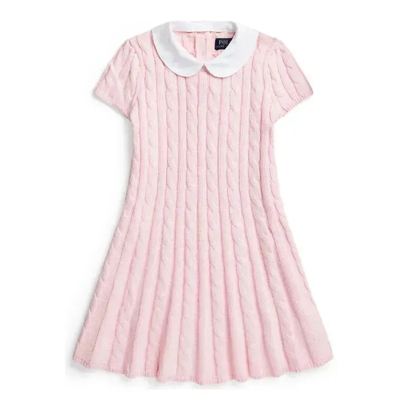 Ralph Lauren Baby - Short-Sleeve Cotton Cable Knit Sweater Dress